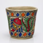 Fish Motif Paper Mache Decorative Storage Bin
