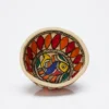 Fish Motif Round Paper Mache Bowl Small