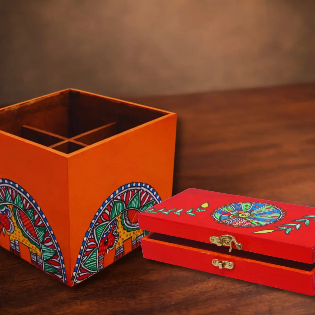 handpainted madhubani organizers
