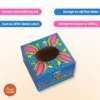 handpainted madhubani tissue box