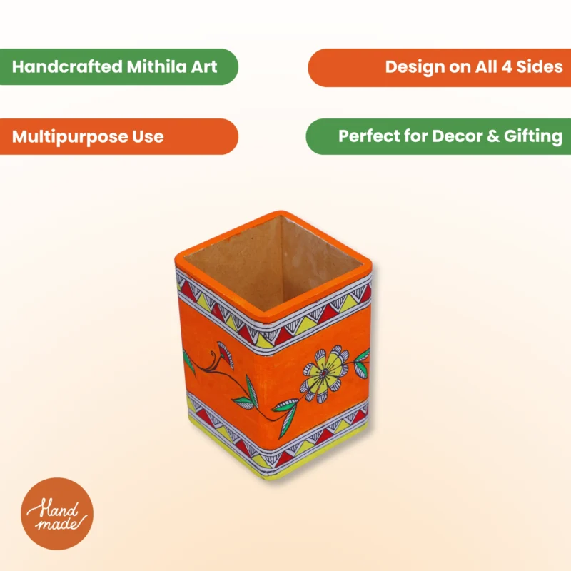 handpainted pen holder for desk