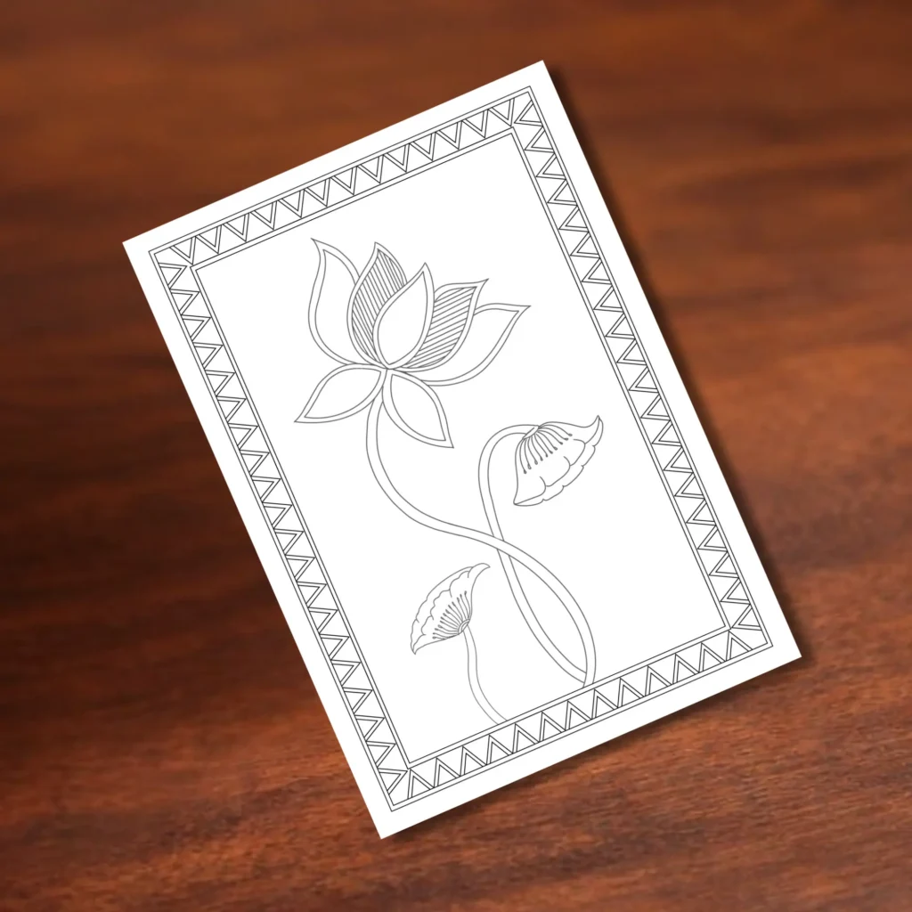 madhubani coloring pages