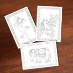 madhubani coloring pages set