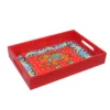madhubani elephant handpainted serving tray