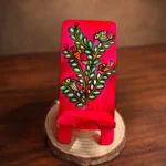 madhubani handpainted phone stand for desk