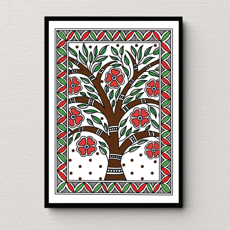 printable madhubani tree art pdf