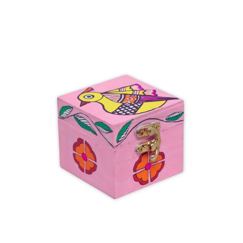 madhubani bird keepsake box for gifting