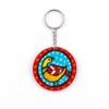 madhubani bird vibrant keychain