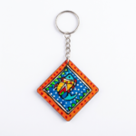 madhubani fish vibrant keychain
