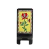 madhubani flower handpainted phone stand