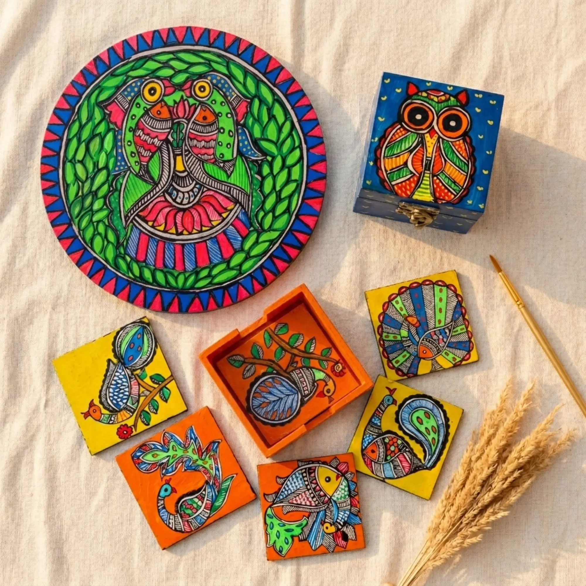 handmade mithila art