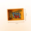 madhubani elephant mother and child mini tray