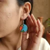 madhubani fish earrings small