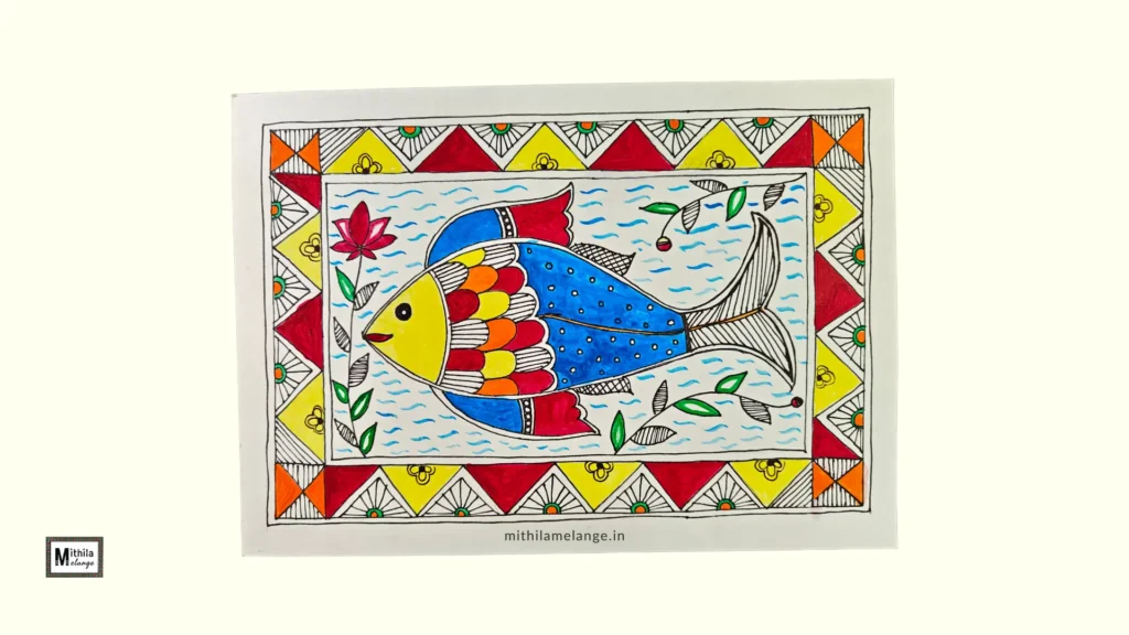 fish madhubani painting