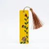madhubani floral bookmark with tassel