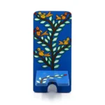madhubani birds on branch mobile phone stand