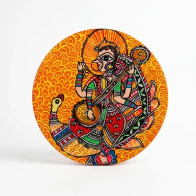 maa saraswati wall plate decor