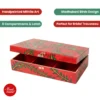 madhubani birds flock jewellery box in red