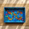 madhubani fish and lotus aquatic motif close-up mithila art