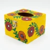 madhubani floral tissue box with open top