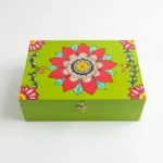 madhubani lotus bangle box for brides