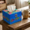 madhubani pond tissue paper holder in use