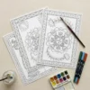 madhubani mandala designs coloring pages